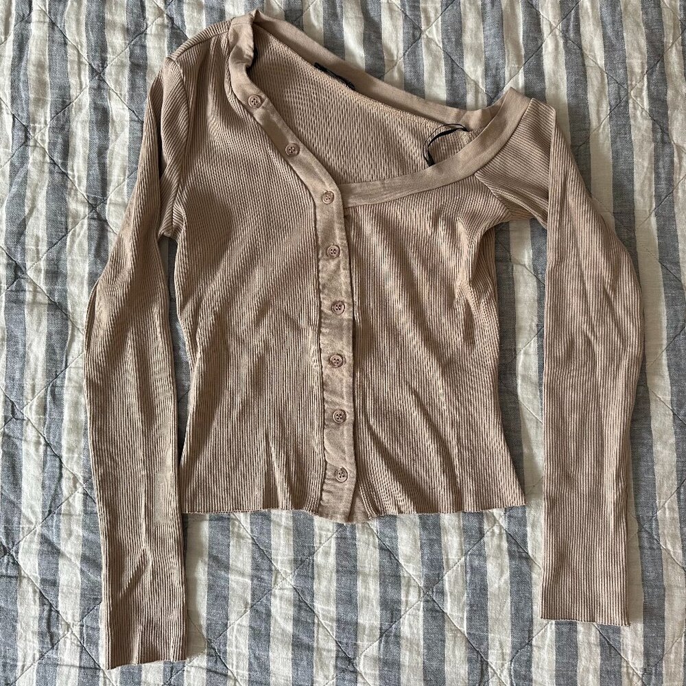 The Range Mass Rib Tilted Button shirt size S